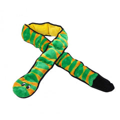 Invincibles Plush Snake Stuffingless Durable 12-Squeaker Toy XL 5 Ft. Long!