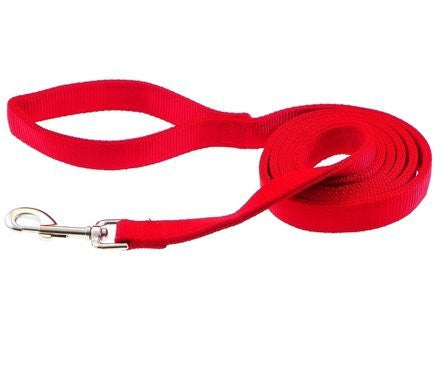 Heavy Duty Nylon Double Stitched Leashes Red