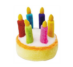 Multipet Musical Birthday Cake Plush Dog Toy