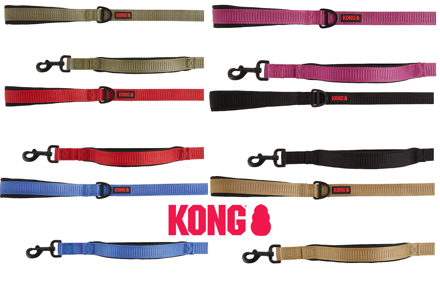 Kong leash sales with rubber grip
